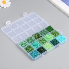 Glass beads 6/0, 8/0, 12/0 in the casket 