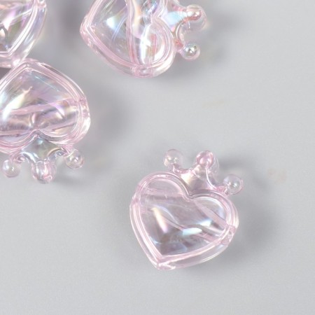 Busina for creativity plastic "Heart with a siren crown" 2.1x1.4x2.5 cm