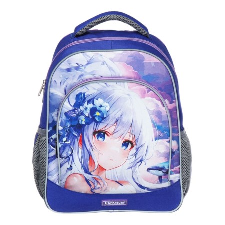 School backpack Erich Krause ergoline 15l, 39 x 28 x 14 cm, ergonomic back, Kawaii Whale 60093-2