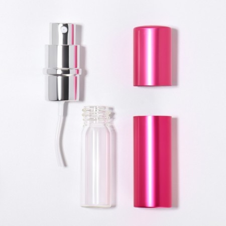 Perfume bottle, with a spray, 10 ml, pink color-11