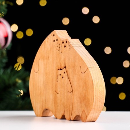 Souvenir-Pazle "Family of Black Cat", 3 pcs, 14x11.5 cm-1