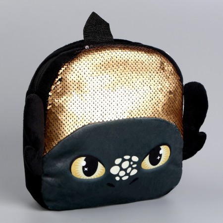 Baby backpack with sequins "Black Dragon", p. 23 × 28 cm-1