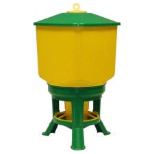 Bunker feeder for poultry at 35 kg, on legs, plastic, kubic premium