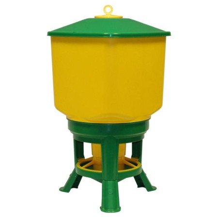 Bunker feeder for poultry at 35 kg, on legs, plastic, kubic premium