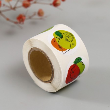 Stick Paper "Fruits" d = 2.5 cm 252 pcs in roll-5
