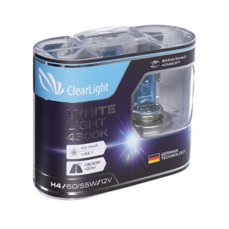Car lamp Clearlight Whitelight, H4, 12 V, 60/55 W, set 2 pcs-3