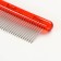 Combine comb “bubbles”, transparent, 20 x 3.6 cm, red