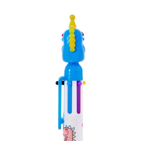 Multi-color ballpoint pen Calligrata "Dragon" automatic, 6-colored, gift, blue-3