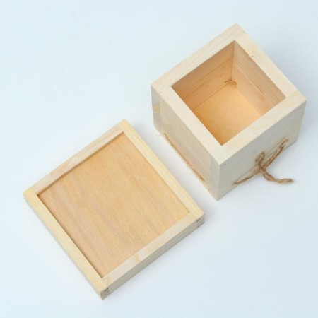 Gift Kashpo 11 × 11 × 11 cm wooden, with a lid-2