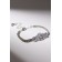 Bracelet with rhinestones "Zircon" Izk, pattern, white color in silver, 15cm