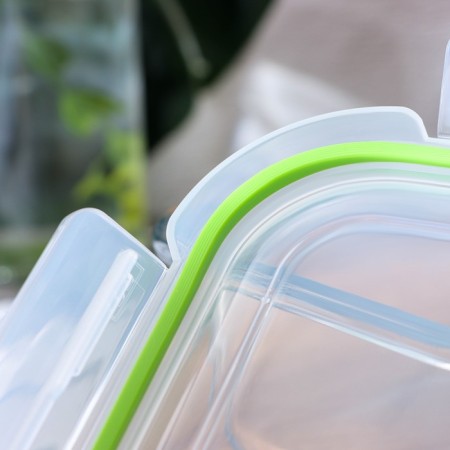 Container with a separator and a plastic lid, glass, 1 liter-4