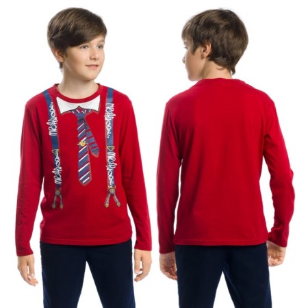 Jumper for boys, height 140 cm, red color