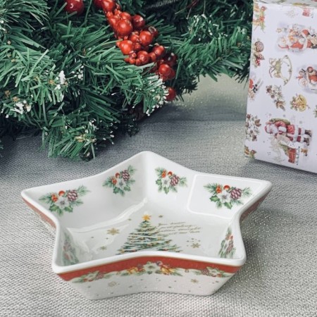 Lenardi dish, 14.5 cm, New Year print
