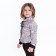 Suit for a girl (sweatshirt, trousers), gray/bunnies, height 86 cm