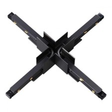 Connector X-shaped flum, black color