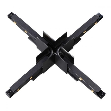 Connector X-shaped flum, black color