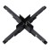 Connector X-shaped flum, black color