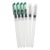 A set of nylon brushes, calligraphic, 6 pieces, with a piston mechanism