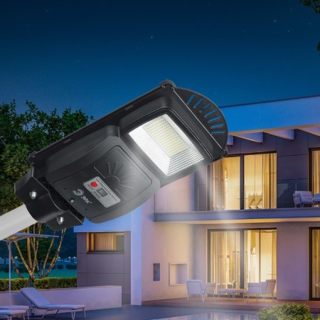 Console lamp era on a sunny battery with a motion sensor -ip65, 20W, 400lm, 5000k, black-14