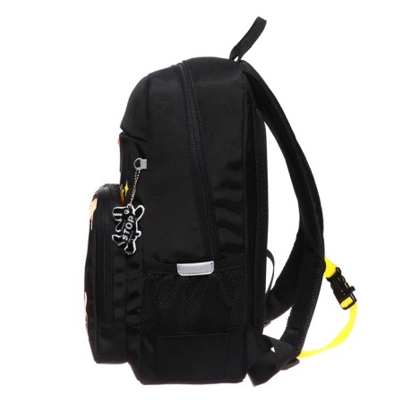 School backpack, 40 x 25 x 13 cm, Grizzly, ergonomic back, laptop department, black-3