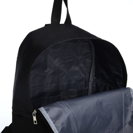 Youth backpack on lightning from textiles, external pocket, black color-3