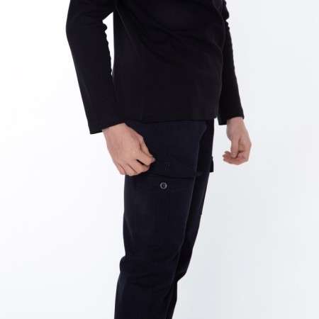 Joggers male, dark blue color, size 38 (56)-1