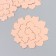 The workpiece of Foamiran "Flower Curly" 10x9.5 cm set 5 pcs. Ribbed peach