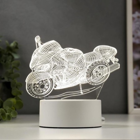 Lamp "Racing Motorcycle" LED white from the network 9.5x16x14 cm Risalux