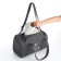 Female sports bag, textura, small size, gray color