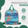 Baby backpack on lightning, turquoise color