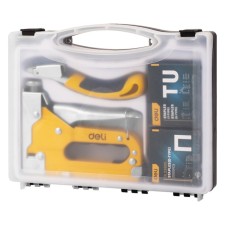 Степлер Deli DL238105 98418, скобоудалитель, набор скоб типы D, T, U, 2000 шт.