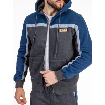 Sports costume men's ise, size 52, dark gray color, blue-5