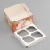 Box for 4 cupcake with a transparent lid, "tulips", 16 × 16 × 10 cm, confectionery packaging