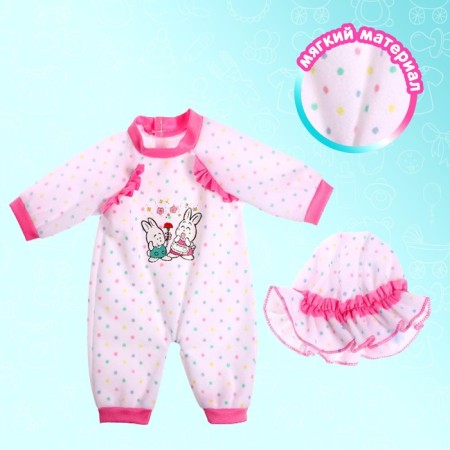 Pajamas for dolls 38-40 cm, 2 things, textiles, on Velcro-3