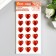 Rhinestones self -adhesive "heart", red, 16 mm (set 18 pcs)