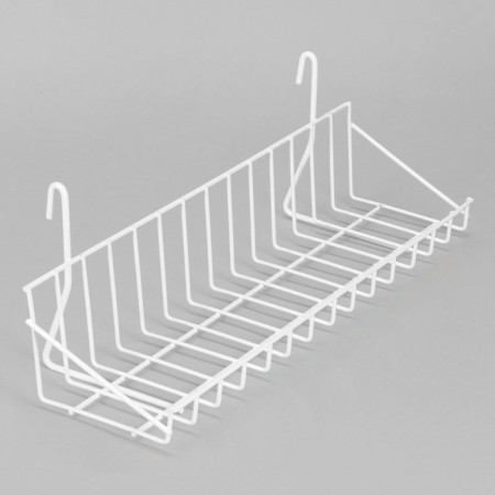 Shelf on the grid, 350x125x125 mm, white color-1
