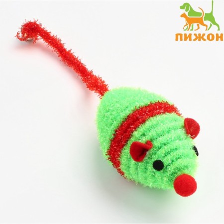 Mouse New Year's ratio with a bell, 8 cm, green/red