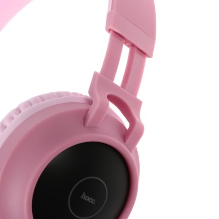 Hoco W27 headphones, wireless, invoices, microphone, BT 5.0, 300 mAh, backlight, pink-6