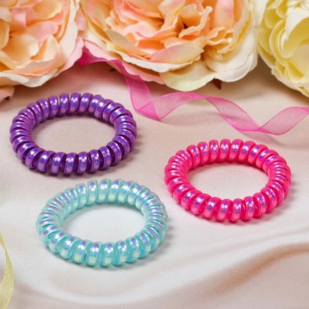 Hair elastic band "spring" overflow, mix