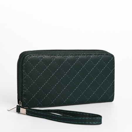 Women's wallet with lightning, green color