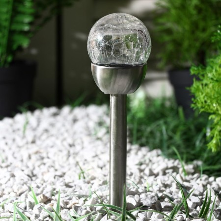 Garden lamp on the solar battery "Glass Ball", 6 × 36.5 × 6 cm, 1 led, white glow-2