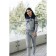 Female Female Suit, size 48, gray color, blue