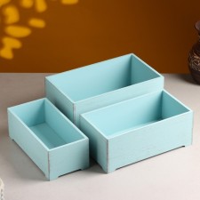 A set of wooden drawers 