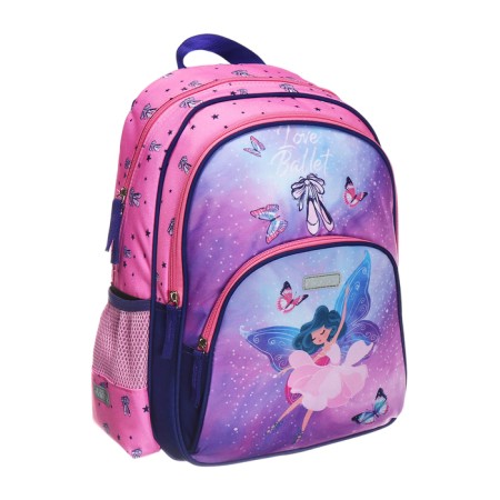 School backpack 38 x 27 x 17, ergonomic back, Devente Attomex Basic, Ballet, Pink 70334440-1