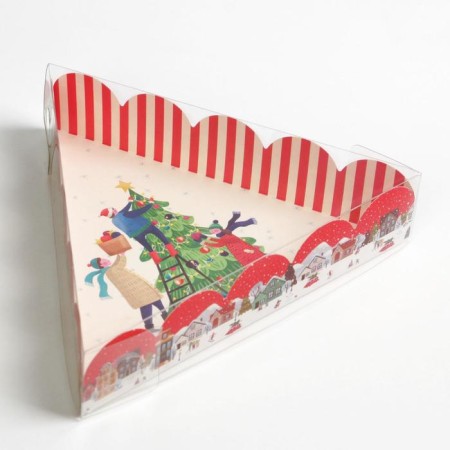 Box for confectionery with PVC cover "Friends", 18 x 18 x 4 cm, New Year-2