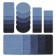 A set of clothes for clothing "Blue Spectrum", rectangular, heat -mock, 4.5 × 2.5 cm, 5 pcs