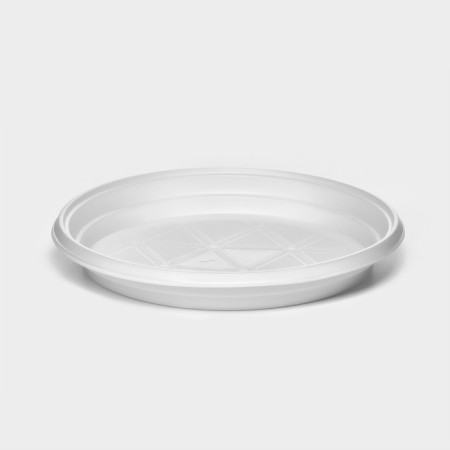 Plastic plastic disposable, d = 17 cm, set 6 pcs, white color-2