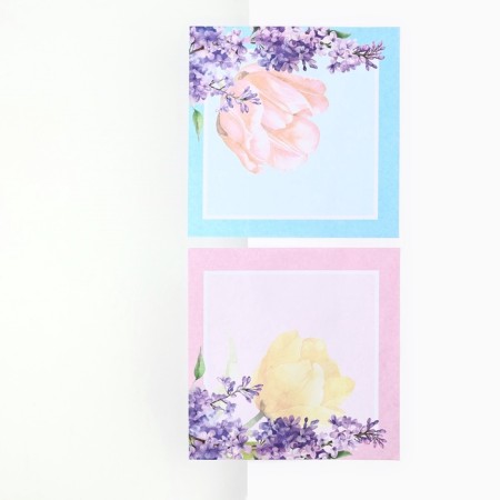 Block for records, stickers, pen "since March 8. Bouquet"-2