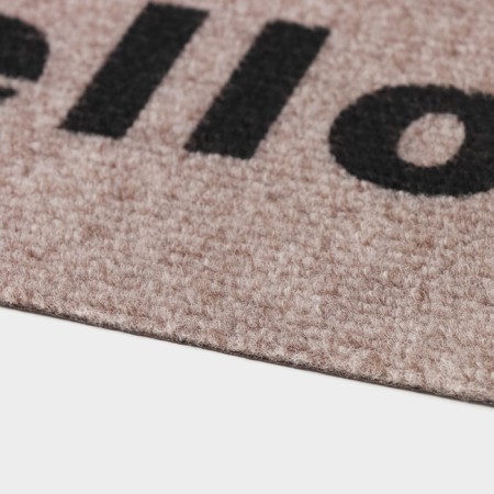 Mat with a moisture -fingering shallow without a trim of a shares OH, HELLO, 40 × 60 cm, beige color-3