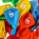 Airy ball "Happy Birthday!", 12 inch, latex, 25 pieces, blue tractor